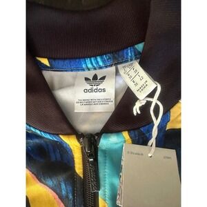 Adidas Originals Farm Rio Tropical Leaf Track Jacket Yellow Blue Womens Small